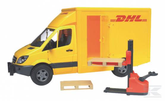 BRUDER 2534 MB Sprinter DHL s ručním zvedacím vozíkem