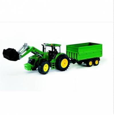 BRUDER 3055 Traktor John Deere 7930 s vlekem