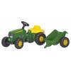 ROLLY TOYS 012190 Šlapací traktor rollyKid John Deere s vlekem
