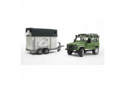 BRUDER 2592 Land Rover Defender s přívěsem na koně