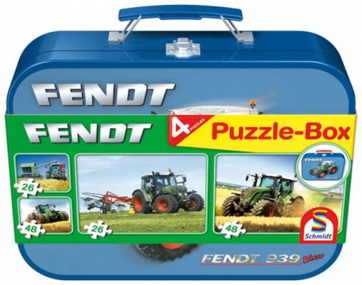 SCHMIDT 55589 Puzzle Fendt v kovovém boxu 2x26, 2x48 dílků