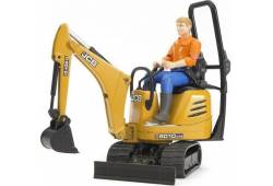 BRUDER 62002 Mikrobagr  JCB 8010 CTS s figurkou mu..