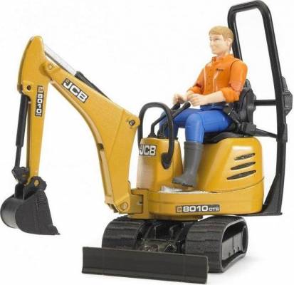 BRUDER 62002 Mikrobagr  JCB 8010 CTS s figurkou muže