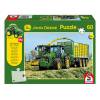 SCHMIDT 55626 Puzzle Traktor John Deere s řezačkou, 60 dílků
