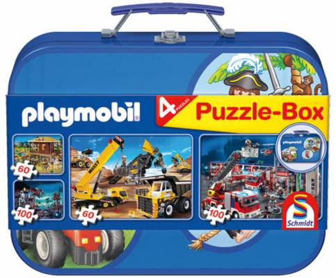 SCHMIDT 55599 Puzzle Playmobil, 2x60, 2x100 dílků