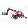 BRUDER 2129 Teleskopický nakladač Manitou MRT 2150 s příslušenstvím