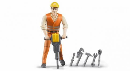 BRUDER 60020 B-world figurka stavební dělník