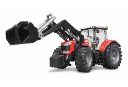 BRUDER 3047 Traktor Massey Ferguson 7600 s naklada..