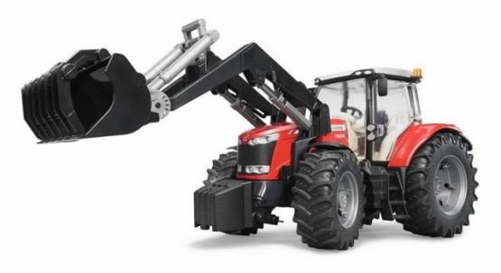 BRUDER 3047 Traktor Massey Ferguson 7600 s nakladačem