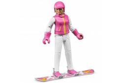 BRUDER 60420 Bworld figurka snowboardistka