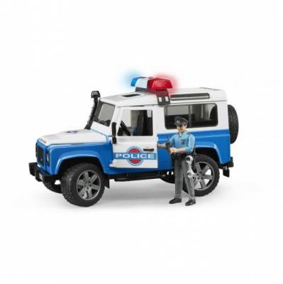 BRUDER 2595 Land Rover Defender policejní auto s policistou 