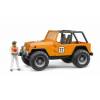 BRUDER 2542 Závodní Jeep Cross country oranžový s figurkou závodníka