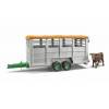 BRUDER 02227 Přepravní vůz na dobytek s figurkou krávy