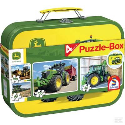 SCHMIDT 56497 Puzzle John Deere v kovovém boxu 2x60, 2x100 dílků