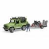 BRUDER 2598 Land Rover Defender s motorkou Ducati a figurkou