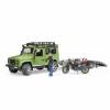 BRUDER 2598 Land Rover Defender s motorkou Ducati a figurkou