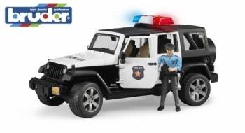 BRUDER 2526 Jeep Wrangler Rubico policejní s figurkou policisty