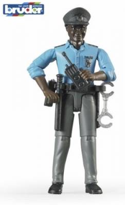 BRUDER 60051 Bworld figurka policista tmavé pleti s přislušenstvím