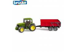 BRUDER 2057 Traktor John Deere s vlekem