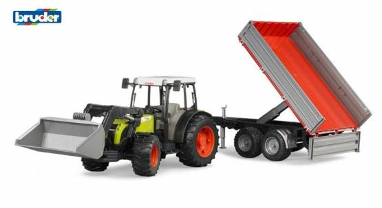 BRUDER 2112 Claas Nectis 267 F s nakladačem a přívěsem