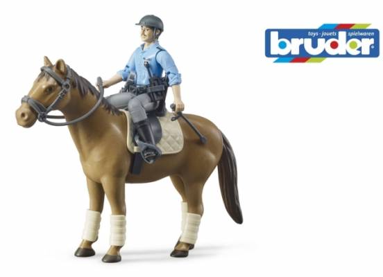 BRUDER 62507 Bworld Policista na koni 