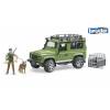 BRUDER 2587 Land Rover Defender s figurkou myslivce a psa