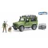 BRUDER 2587 Land Rover Defender s figurkou myslivce a psa