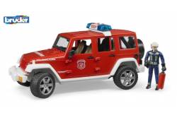 BRUDER 2528 Hasičský Land Rover Rubicon s figurkou..