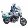 BRUDER 62731 Policejní motorka Ducati Scrambler s figurkou 