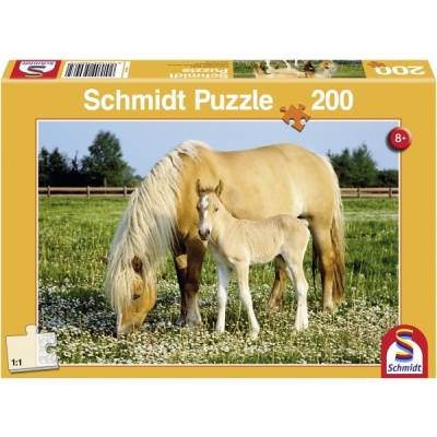 SCHMIDT 56007 Puzzle Klisna s hříbětem, 200 dílků