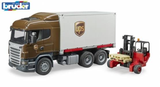 BRUDER 3581 Scania UPS logistika s příslušenstvím  